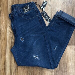 Ethyl Jeans Shelby Slim Straight Black Sequin Embellished Size 14 NWT